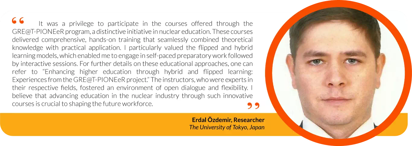 Student testimonial from Erdal Ozdemir